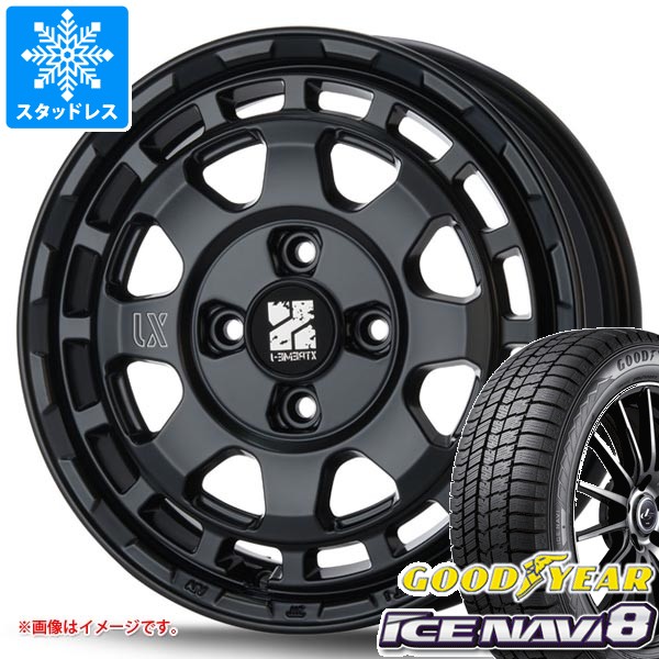 【タイヤ交換対象】スタッドレスタイヤ グッドイヤー アイスナビ8 165/55R14 72Q ＆ MLJ エクストリームJ サバンザ 4.5-14 タイヤホイール4本セット165/55-14 GOODYEAR ICE NAVI8 66,220円