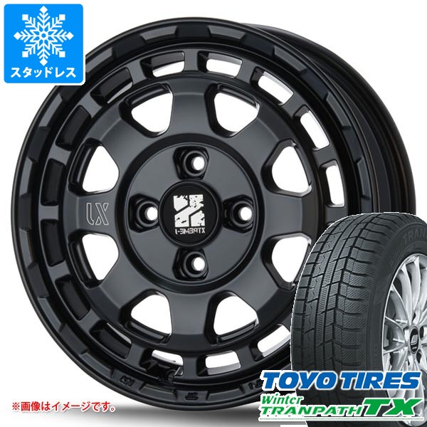 【タイヤ交換対象】スタッドレスタイヤ トーヨー ウィンタートランパス TX 155/65R14 75Q ＆ MLJ エクストリームJ サバンザ 4.5-14 タイヤホイール4本セット155/65-14 TOYO Winter TRANPATH TX