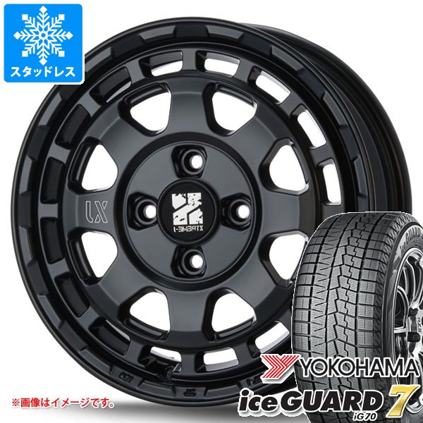 【タイヤ交換対象】スズキ ハスラー用 スタッドレス ヨコハマ アイスガードセブン iG70 165/70R14 81Q MLJ エクストリームJ サバンザ タイヤホイール4本セット