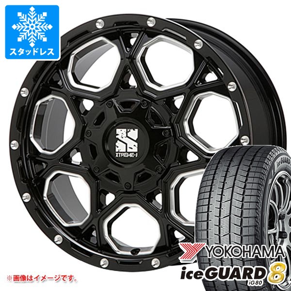 【タイヤ交換対象】ジープ レネゲード BU/BV系用 スタッドレス ヨコハマ アイスガードエイト iG80 225/65R17 102Q MLJ エクストリームJ XJ06 タイヤホイール4本セット