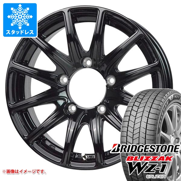 【タイヤ交換対象】5本セット スズキ ジムニー用 スタッドレス ブリヂストン ブリザック WZ-1 175/80R16 91Q 2025年10月発売サイズ バイソン BN-01 タイヤホイール5本セット