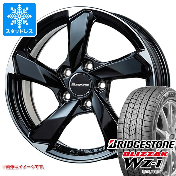 【タイヤ交換対象】アウディ Q2 GA系用 スタッドレス ブリヂストン ブリザック WZ-1 215/60R16 95Q ユーロアクシス クロスエッジ タイヤホイール4本セット