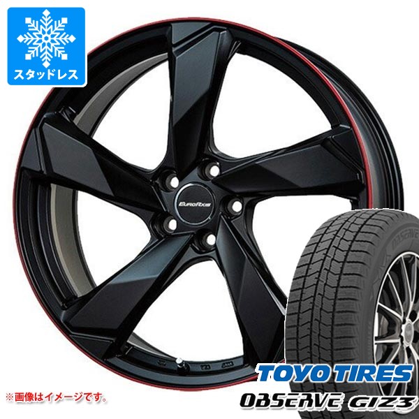 【タイヤ交換対象】VW ゴルフ8 CD系用 スタッドレス トーヨー オブザーブ ギズ3 225/40R18 88Q ユーロアクシス クロスエッジ タイヤホイール4本セット｜タイヤマックス