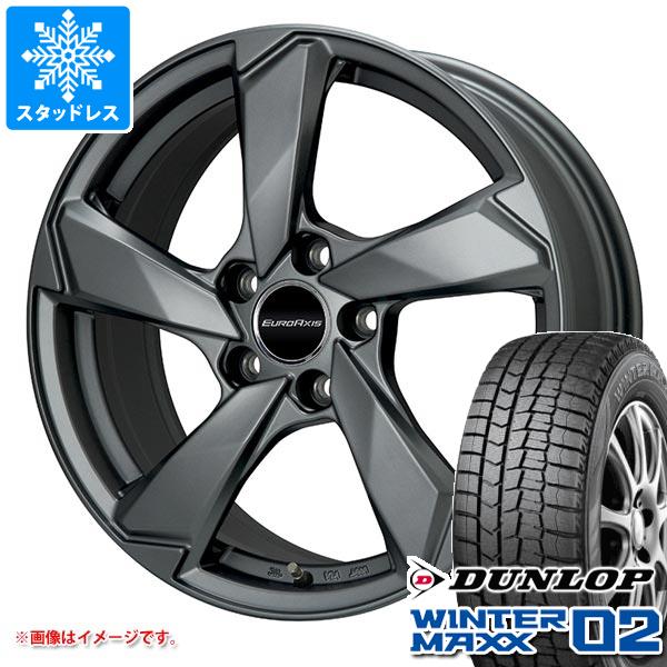 【タイヤ交換対象】VW ポロ AWC系用 スタッドレス ダンロップ ウインターマックス02 WM02 195/55R16 87Q ユーロアクシス クロスエッジ タイヤホイール4本セット｜タイヤマックス