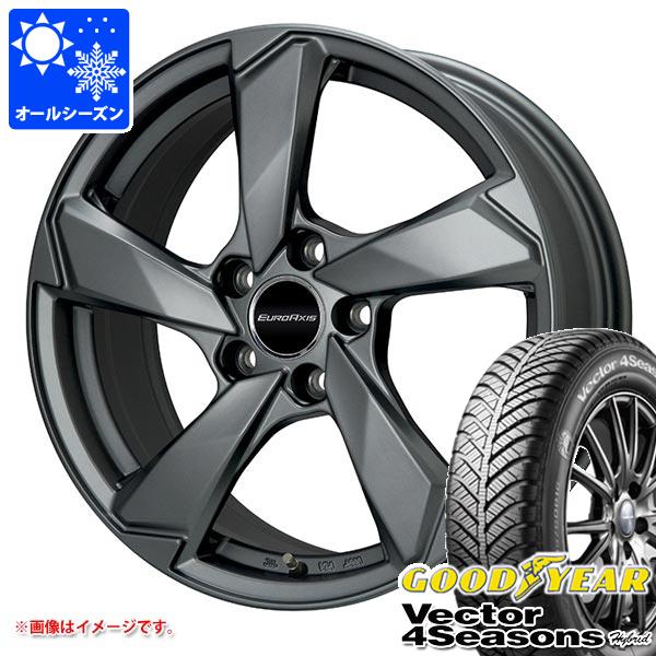 【タイヤ交換対象】アウディ A3 GY系用 オールシーズンタイヤ グッドイヤー ベクター 4シーズンズ ハイブリッド 205/55R16 91H ユーロアクシス クロスエッジ タイヤホイール4本セット