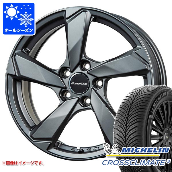 VW ゴルフ7用 オールシーズンタイヤ ミシュラン クロスクライメート3 225/45R17 94Y XL ユーロアクシス クロスエッジ タイヤホイール4本セット｜タイヤマックス