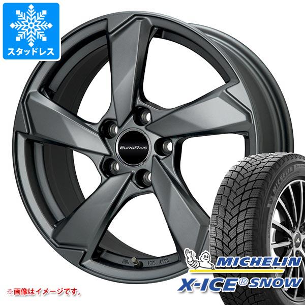 【タイヤ交換対象】VW T-クロス C1DKR用 スタッドレス ミシュラン エックスアイススノー 215/45R18 93H XL ユーロアクシス クロスエッジ タイヤホイール4本セット
