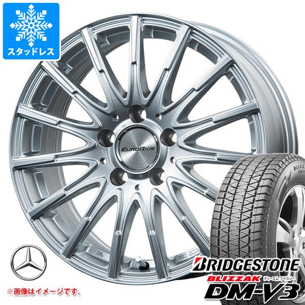 【タイヤ交換対象】メルセデスベンツ X253 GLCクラス用 スタッドレス ブリヂストン ブリザック DM-V3 235/55R19 105Q XL ユーロアクシス エアフルト タイヤホイール4本セット