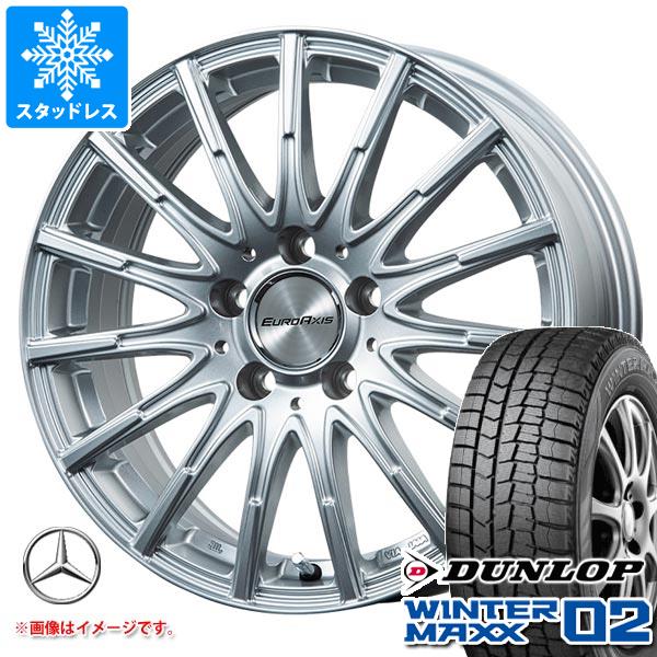 【タイヤ交換対象】メルセデスベンツ X156 GLAクラス用 スタッドレス ダンロップ ウインターマックス02 WM02 235/50R18 97Q ユーロアクシス エアフルト タイヤホイール4本セット|タイヤマックス