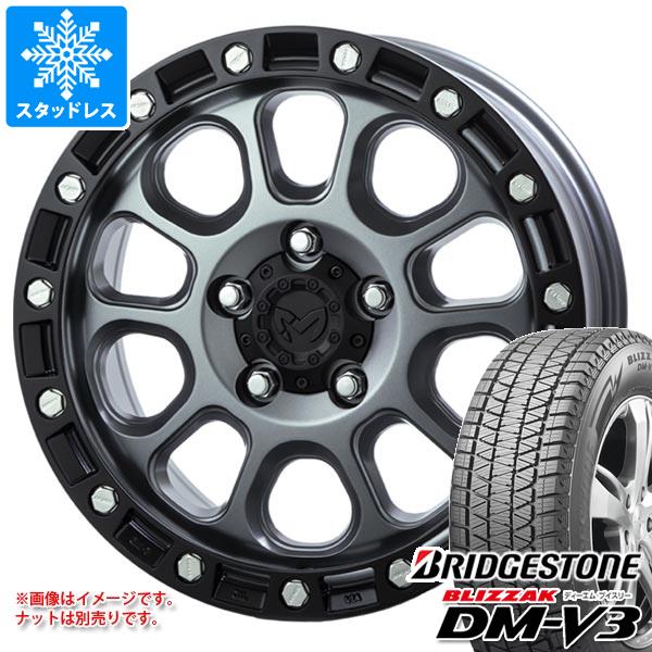 【タイヤ交換対象】ミツビシ デリカD5用 スタッドレス ブリヂストン ブリザック DM-V3 225/70R16 103Q MKW M204 タイヤホイール4本セット