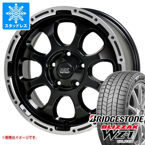 【タイヤ交換対象】ミツビシ デリカD5用 スタッドレス ブリヂストン ブリザック WZ-1 215/70R16 100Q マッドクロスグレイス タイヤホイール4本セット