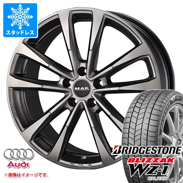 【タイヤ交換対象】アウディ A3 8P系用 スタッドレス ブリヂストン ブリザック WZ-1 205/55R16 91Q MAK マイン タイヤホイール4本セット