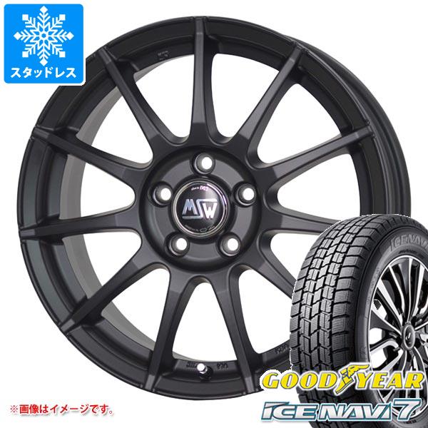 【タイヤ交換対象】フィアット アバルト500 312系用 スタッドレス グッドイヤー アイスナビ7 195/45R17 81Q OZ MSW 85-2 タイヤホイール4本セット