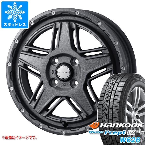 【タイヤ交換対象】ハスラー用 スタッドレス ハンコック ウィンターアイセプト IZ2エース W626 165/70R14 81T マッドヴァンス07 タイヤホイール4本セット