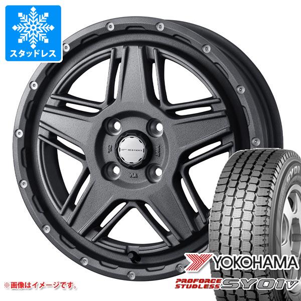 【タイヤ交換対象】キャリイ DA16T用 スタッドレス ヨコハマ プロフォース スタッドレス SY01V 145/80R12 80/78N マッドヴァンス07 タイヤホイール4本セット