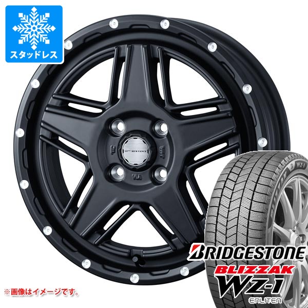 【タイヤ交換対象】スズキ ハスラー用 スタッドレス ブリヂストン ブリザック WZ-1 165/70R14 81Q マッドヴァンス07 タイヤホイール4本セット