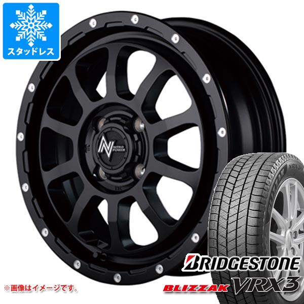 【タイヤ交換対象】スズキ ハスラー用 スタッドレス ブリヂストン ブリザック VRX3 165/70R14 81Q ナイトロパワー M10 パーシング タイヤホイール4本セット