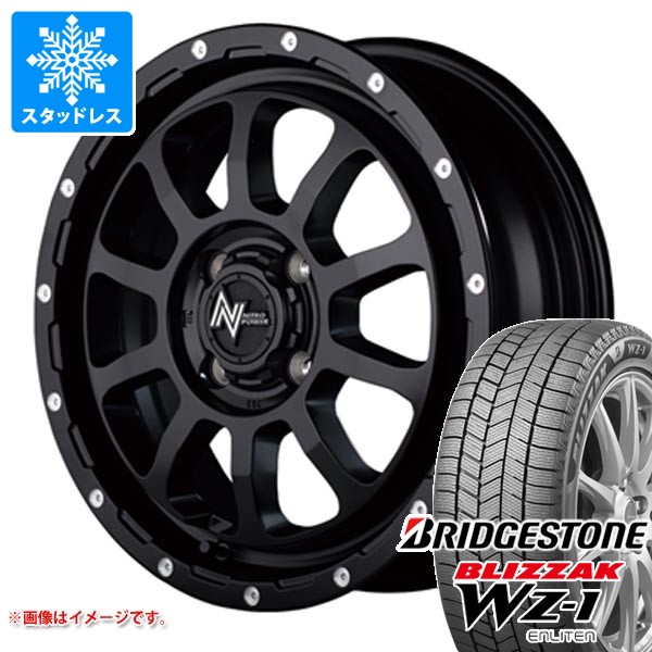 【タイヤ交換対象】ダイハツ タフト LA900系用 スタッドレス 2025年製 ブリヂストン ブリザック WZ-1 165/65R15 81Q ナイトロパワー M10 パーシング タイヤホイール4本セット
