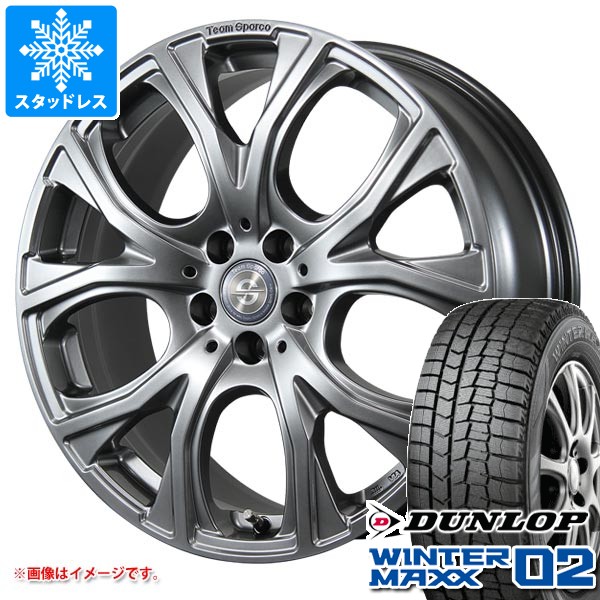 【タイヤ交換対象】フィアット 500X 334系用 スタッドレス ダンロップ ウインターマックス02 WM02 215/55R17 94Q チームスパルコ ベネージュ タイヤホイール4本セット|タイヤマックス
