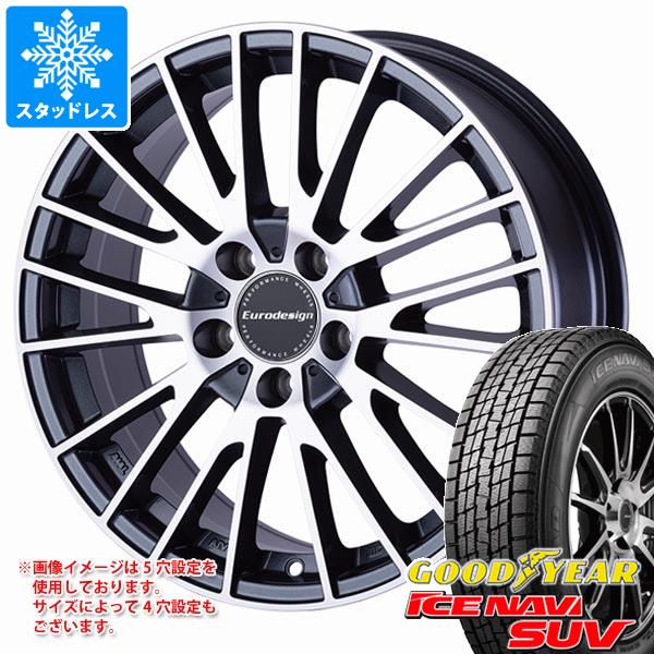 【タイヤ交換対象】アウディ A8 F8系用 スタッドレス グッドイヤー アイスナビ SUV 235/55R18 100Q ユーロデザイン カルヴァー タイヤホイール4本セット