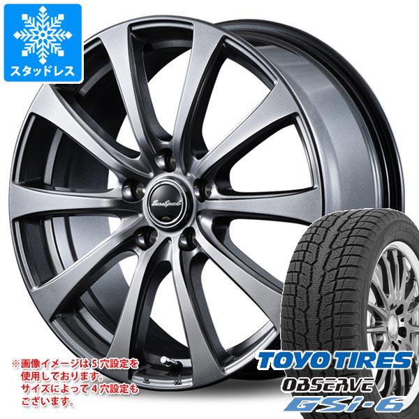 【タイヤ交換対象】スタッドレスタイヤ トーヨー オブザーブ GSi-6 225/55R18 98Q ＆ MID ホイールズ G10 7.5-18 タイヤホイール4本セット225/55-18 TOYO OBSERVE GSi-6｜タイヤマックス