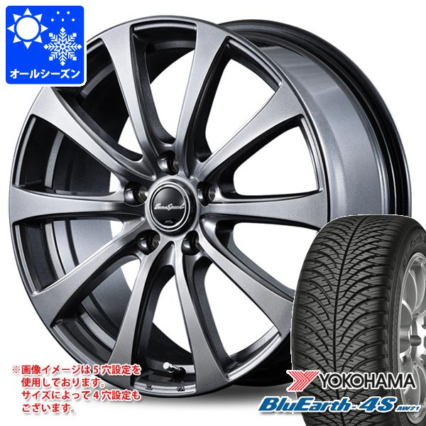 トヨタ 40系アルファード用 オールシーズンタイヤ ヨコハマ ブルーアース4S AW21 225/65R17 106V XL MIDホイールズ G10 6.5-17 タイヤホイール4本セット|タイヤマックス