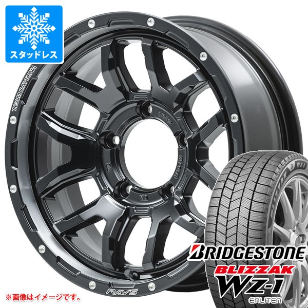 【タイヤ交換対象】スズキ ジムニー JB64W用 スタッドレス ブリヂストン ブリザック WZ-1 215/70R16 100Q レイズ デイトナ F6 ブースト タイヤホイール4本セット
