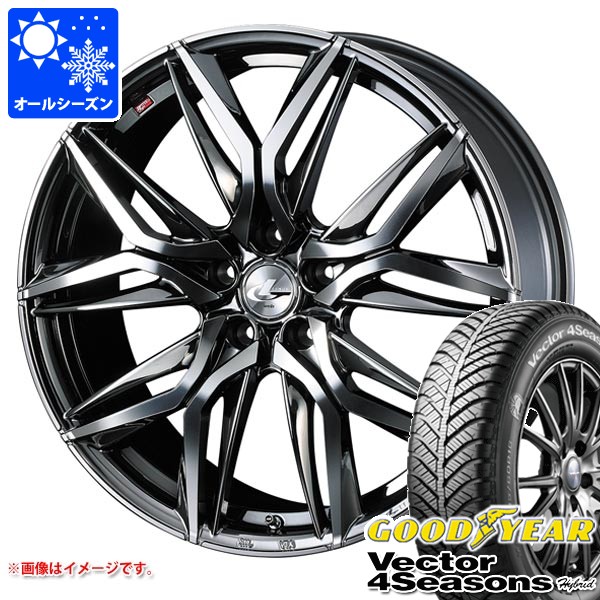 【タイヤ交換対象】オールシーズン 225/45R17 91H グッドイヤー ベクター 4シーズンズ ハイブリッド レオニス LM 7.0-17 タイヤホイール4本セット|タイヤマックス