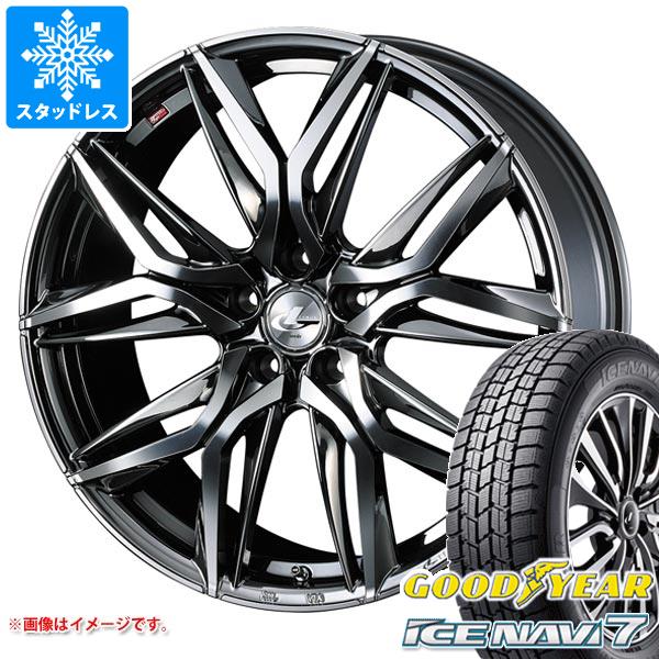 【タイヤ交換対象】スタッドレスタイヤ グッドイヤー アイスナビ7 195/45R17 81Q & レオニス LM 7.0-17 タイヤホイール4本セット195/45-17 GOODYEAR ICE NAVI 7|タイヤマックス