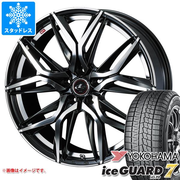 【タイヤ交換対象】プリウス 60系用 スタッドレス ヨコハマ アイスガードセブン iG70 195/60R17 90Q レオニス LM タイヤホイール4本セット
