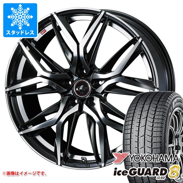 【タイヤ交換対象】スタッドレスタイヤ ヨコハマ アイスガードエイト iG80 205/60R16 96Q XL & レオニス LM 6.5-16 タイヤホイール4本セット205/60-16 YOKOHAMA iceGUARD8 iG80|タイヤマックス