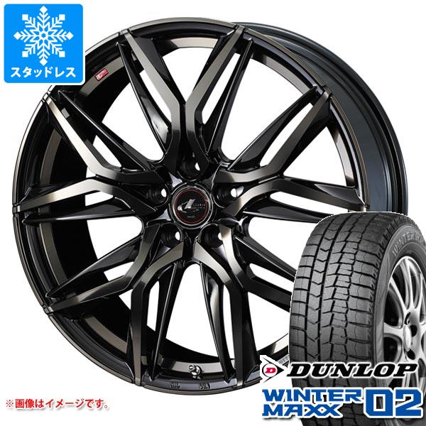 【タイヤ交換対象】スタッドレスタイヤ ダンロップ ウインターマックス02 WM02 155/65R14 75Q ＆ レオニス LM 4.5-14 タイヤホイール4本セット155/65-14 DUNLOP WINTER MAXX 02 WM02