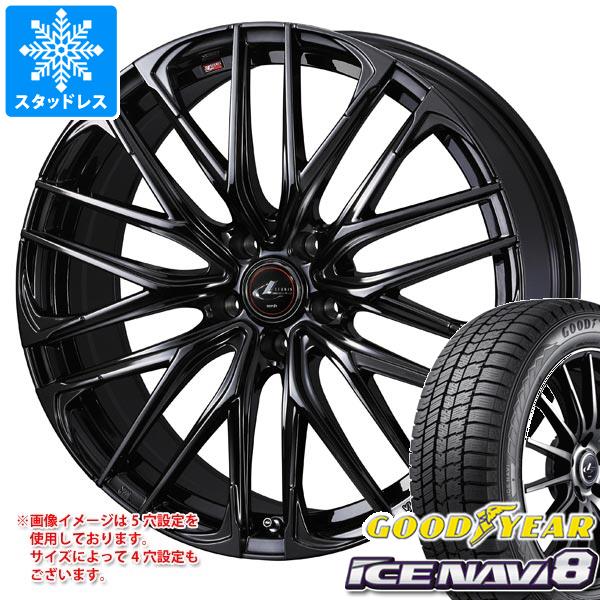 【タイヤ交換対象】スタッドレスタイヤ グッドイヤー アイスナビ8 245/45R18 100Q XL ＆ レオニス SK 8.0-18 タイヤホイール4本セット245/45-18 GOODYEAR ICE NAVI 8｜タイヤマックス