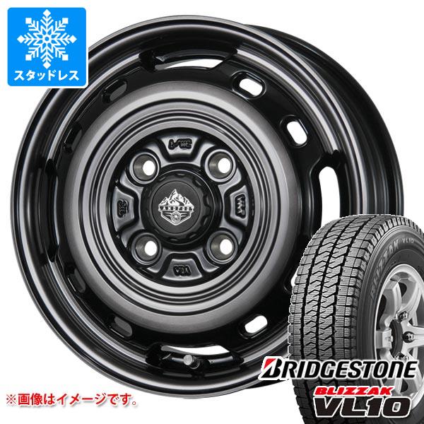 【タイヤ交換対象】エブリイバン DA17V用 スタッドレス ブリヂストン ブリザック VL10 145/80R12 80/78N (145R12 6PR相当) ランドフット XFG タイヤホイール4本セット|タイヤマックス