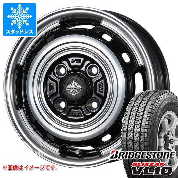 【タイヤ交換対象】ハイゼットカーゴ S320系用 スタッドレス ブリヂストン ブリザック VL10 145/80R12 80/78N (145R12 6PR相当) ランドフット XFG タイヤホイール4本セット