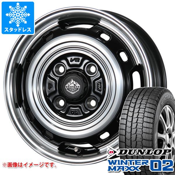 【タイヤ交換対象】ハスラー用 スタッドレス ダンロップ ウインターマックス02 WM02 165/70R14 81Q ランドフット XFG タイヤホイール4本セット