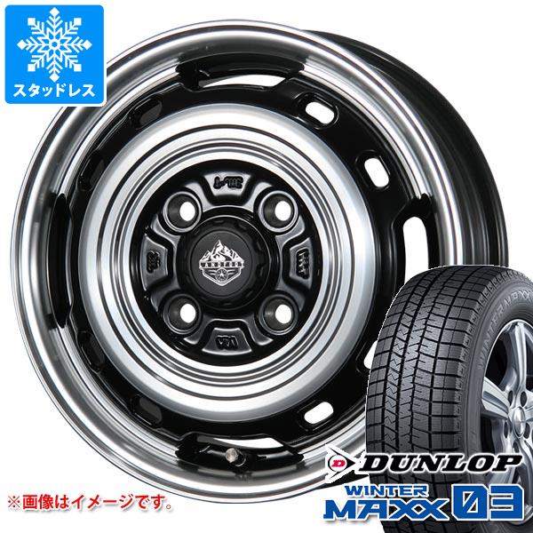 【タイヤ交換対象】タフト LA900系用 スタッドレス ダンロップ ウインターマックス03 WM03 165/65R15 81Q ランドフット XFG タイヤホイール4本セット