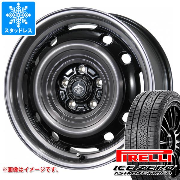 【タイヤ交換対象】スタッドレスタイヤ ピレリ アイスゼロアシンメトリコ 225/60R17 99H ＆ ランドフット XFG 7.0-17 タイヤホイール4本セット225/60-17 PIRELLI ICE ZERO ASIMMETRICO