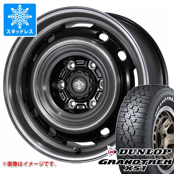 【タイヤ交換対象】ハイエース 200系用 スタッドレス ダンロップ グラントレック XS1 LT215/70R16 100/97N ホワイトレター ランドフット XFG タイヤホイール4本セット|タイヤマックス