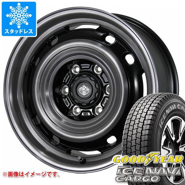 【タイヤ交換対象】トヨタ ハイエース 200系用 スタッドレス グッドイヤー アイスナビカーゴ 195/80R15 107/105N ランドフット XFG タイヤホイール4本セット