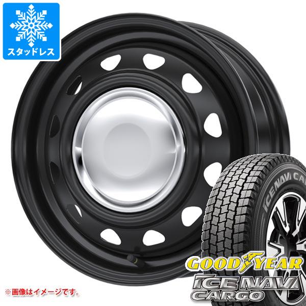 【タイヤ交換対象】スタッドレスタイヤ グッドイヤー アイスナビカーゴ 145/80R12 80/78N (145R12 6PR相当) ＆ ネオキャロ 3.5-12 タイヤホイール4本セット145/80-12 GOODYEAR ICE NAVI CARGO｜タイヤマックス