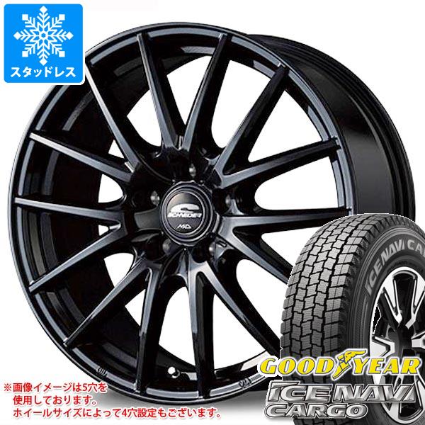 【タイヤ交換対象】スタッドレスタイヤ グッドイヤー アイスナビカーゴ 145/80R12 80/78N (145R12 6PR相当) & MID ホイールズ SQ27 4.0-12 タイヤホイール4本セット145/80-12 GOODYEAR ICE NAVI CARGO|タイヤマックス