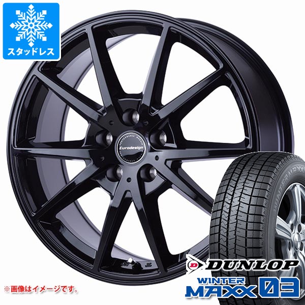 【タイヤ交換対象】MINI クラブマン F54用 スタッドレス ダンロップ ウインターマックス03 WM03 225/40R18 92Q XL ユーロデザイン スウィンドン タイヤホイール4本セット|タイヤマックス