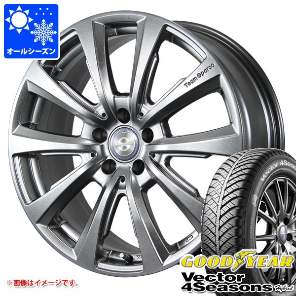 【タイヤ交換対象】アウディ A5 FU系用 オールシーズンタイヤ グッドイヤー ベクター 4シーズンズ ハイブリッド 225/55R17 101H XL チームスパルコ ヴァローザ ver.02 タイヤホイール4本セット