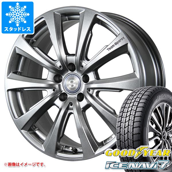 【タイヤ交換対象】アウディ A6 4G系用 スタッドレス グッドイヤー アイスナビ7 225/55R17 97Q チームスパルコ ヴァローザ ver.02 タイヤホイール4本セット|タイヤマックス