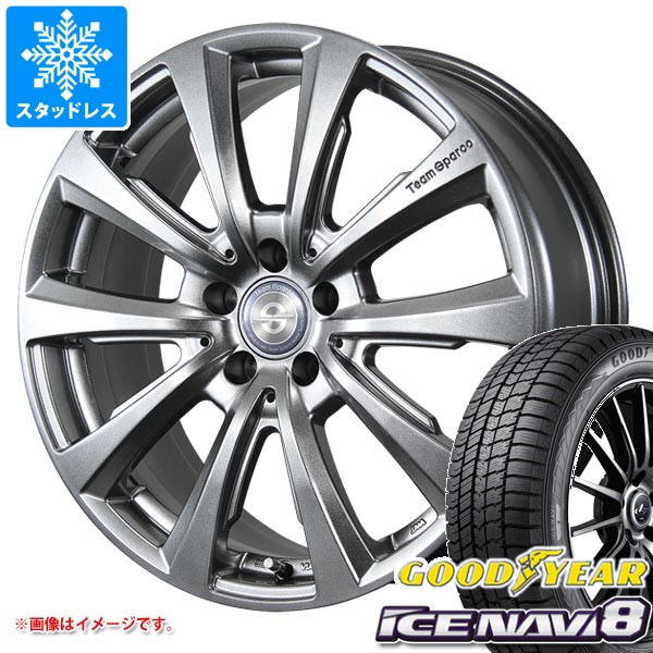 【タイヤ交換対象】BMW G32 6シリーズ用 スタッドレス グッドイヤー アイスナビ8 245/50R18 104Q XL チームスパルコ ヴァローザ ver.02 タイヤホイール4本セット|タイヤマックス