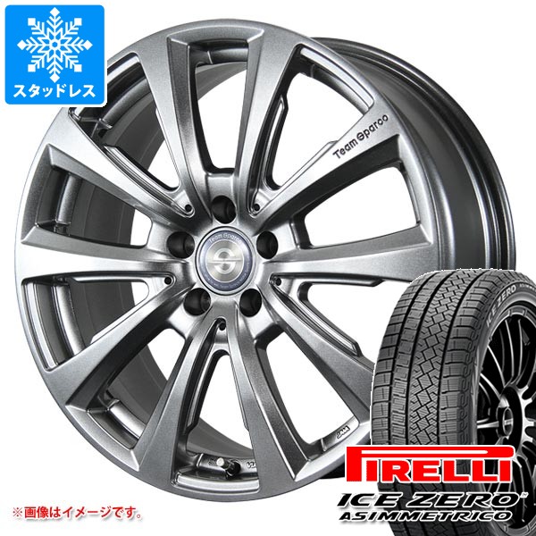 【タイヤ交換対象】BMW G45 X3用 スタッドレス ピレリ アイスゼロアシンメトリコ 225/60R18 100H チームスパルコ ヴァローザ ver.02 タイヤホイール4本セット