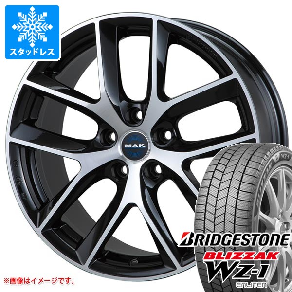 【タイヤ交換対象】テスラ モデルX用 スタッドレス ブリヂストン ブリザック WZ-1 255/45R20 105Q XL MAK ボルテージFF タイヤホイール4本セット