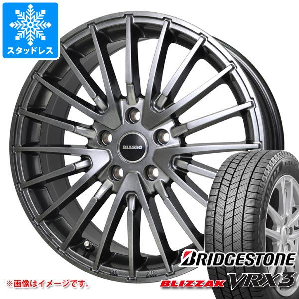 【タイヤ交換対象】ボルボ V60クロスカントリー ZB系用 スタッドレス ブリヂストン ブリザック VRX3 215/55R18 95Q ビアッソ BI-02 タイヤホイール4本セット|タイヤマックス