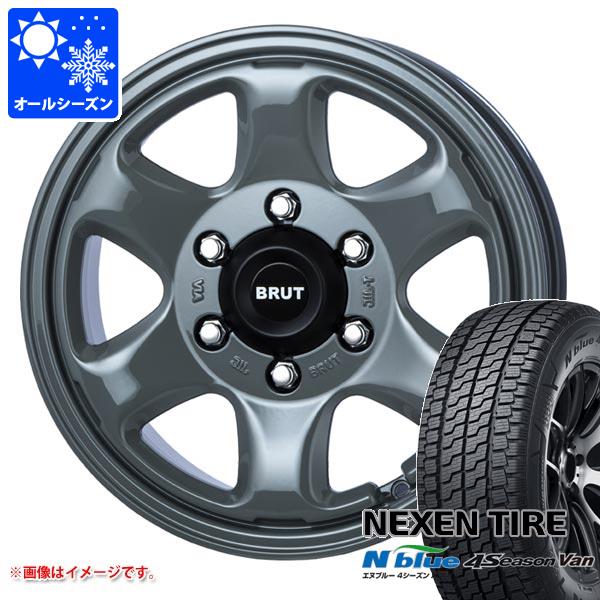 【タイヤ交換対象】ハイエース 200系用 オールシーズンタイヤ ネクセン エヌブルー 4シーズン バン 215/65R16 109/107T ブルート BR-44 6.5-16 タイヤホイール4本セット